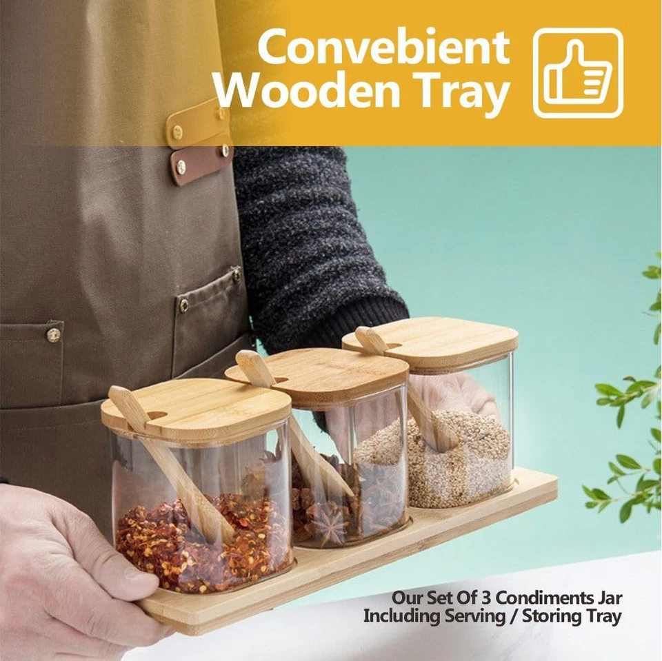 Condiment Containers with lids 6 pack Seasoning Box Condiment Pots Jars with ... - Image 2 of 4