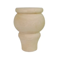 Solid Wood Furniture Legs, Set of 4 - Bun Feet for Sofa, Chair, Loveseat, Ott...