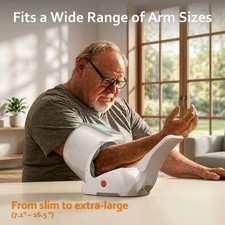 Rechargeable Blood Pressure Monitor Large Arm Fit 7.1-16.5' USB-C BP Machine