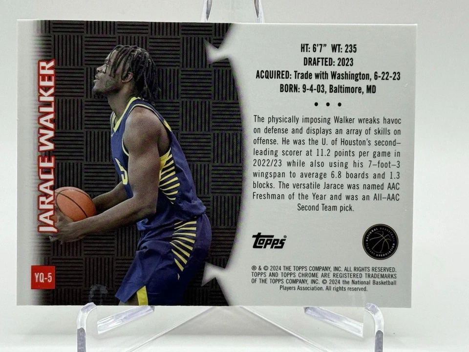 2023-24 Topps Chrome Youthquake Gold Refractor Rookie Jarace Walker (RC) 5/50 🔥 - Image 3 of 3