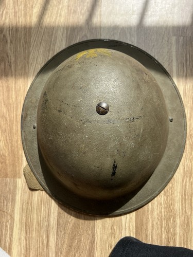 Genuine WW2 MKII Helmet Polish Poland Army In Exile Flash 1940 Dated - Picture 6 of 15