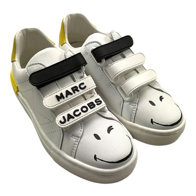 Marc Jacobs Sneakers Tinta Unita Con Profili In Contrasto E Strappi Bianco Per B