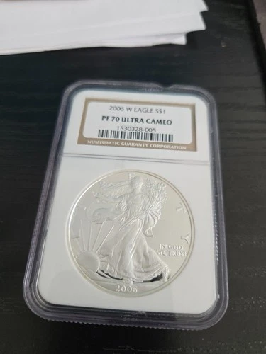 2006 W NGC PF70 UCAM - 1 oz Silver American Eagle SAE US $1 Coin #59686A