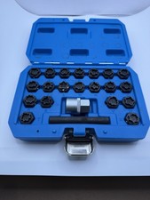 22pc Locking Wheel Nut Key Socket Set Lug Nut Removal Tool Kit W Case 22pc Locking Wheel Nut Key Socket Set Lug Nut Removal Tool Kit W Case