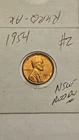 wheat penny 1954 SHARP RED BU 1954-P LINCOLN CENT LOT #2 UNC RED LUSTER