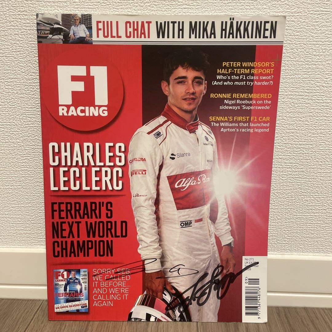F1 Alfa Romeo Charles Leclerc サイン入り1/2 2022 Charles Leclerc Signed 1/2 Scale Bell Monaco GP