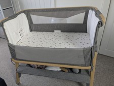 Tutti Bambini Cozee Air Bedside Rocking Crib Charcoal