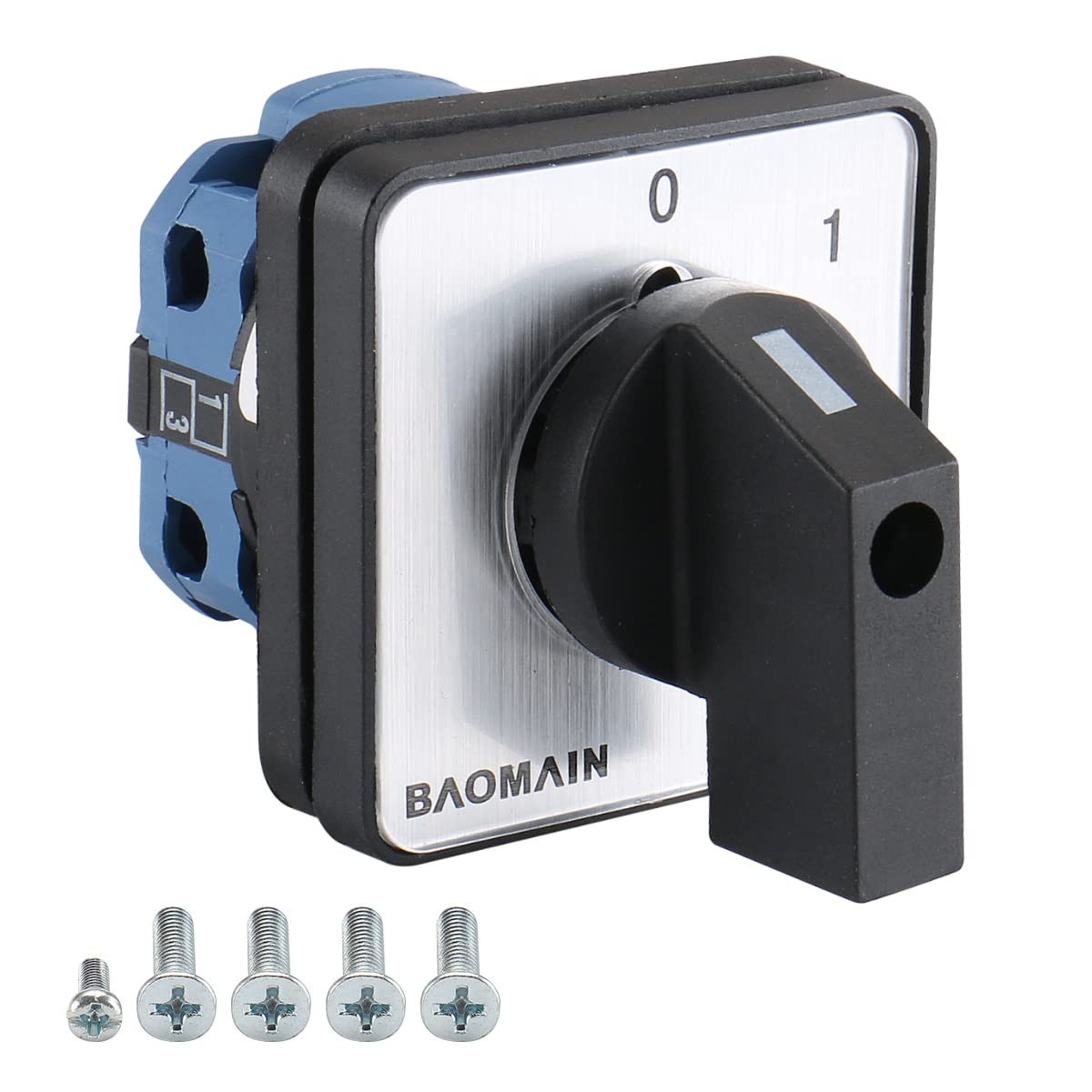 Baomain 20A 660V Rotary Cam Combination Changeover Switch, 2 Position 4 Terminal