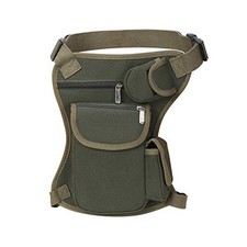 Canvas Waist Bag Fanny Pack Racing Drop Leg Bag Motorcycle Outdoor Bag green