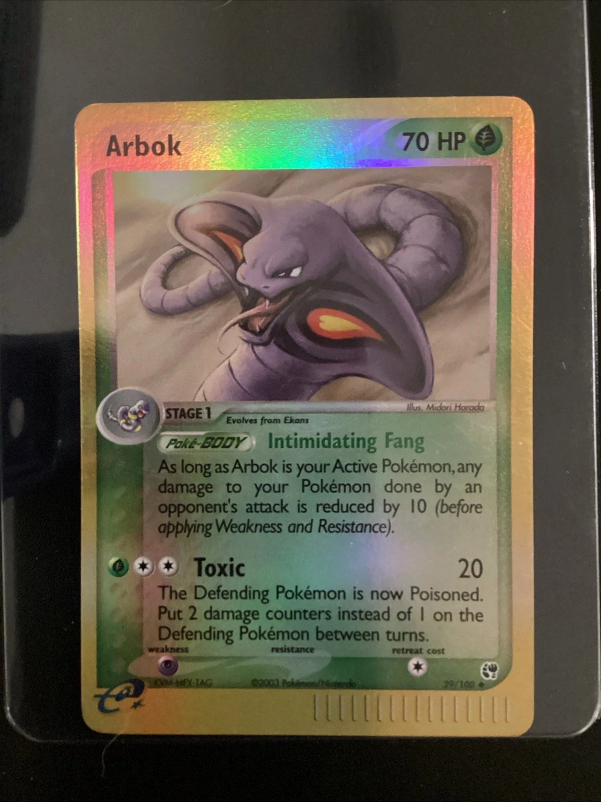 Pokémon TCG Reverse Holo Uncommon Arbok 29/100 EX Sandstorm E Series NM 2003