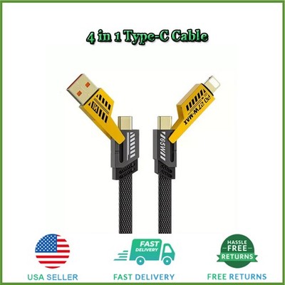 4-in-1 USB Type-C Cable Data Cord Super Fast Charging Cable For Samsung Macbook