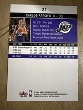 2004 Ultra #21 Carlos Arroyo
