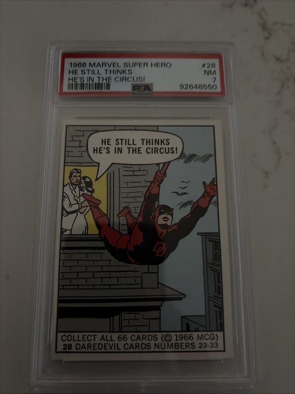 1966 Marvel Super Hero Daredevil # 28 PSA 7 Near Mint.