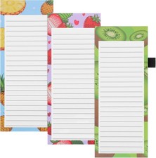 3 Pack Magnetic Shopping List Pad for Fridge, To Do List Pad 180 Sheets Tear of