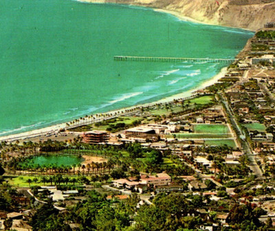 Vintage Continental Postcard La Jolla CA Pacific Coastline c1970 Aerial View