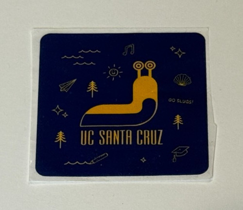 UC SANTA CRUZ BANANA SLUG STICKERS "SAMMY THE SLUG" UNIVERSITY OF CALIFORNIA 3pc