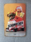 Indy  Car Michael Schumacher Formula 1 Metal Tin Sign  8”x12” Vintage Look New