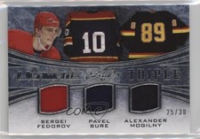 2015 Leaf Ultimate Triple Memorabilia Silver 25/30 Sergei Fedorov Pavel Bure k4s