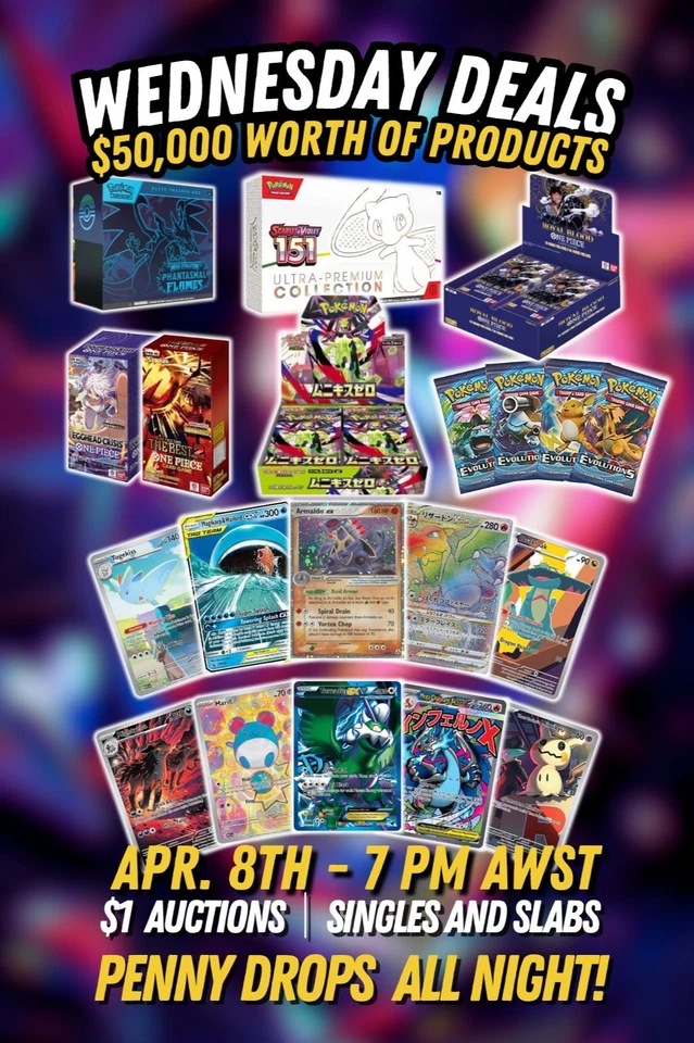 $1 Auction | Singles | Slabs | Sealed 🔥