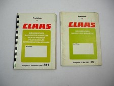 2x Original Preisliste Claas Mähdrescher Pressen Feldhäcksler 1980/81