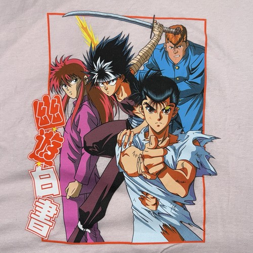 Yu Yu Hakusho Crunchyroll T-Shirt Uomo 3XL Rosa Cotone Manica Corta - Foto 2 di 8
