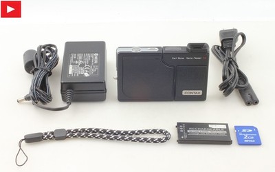 【Near MINT++】 Contax SL300R T* Black Compact Digital Camera Kyocera from JAPAN
