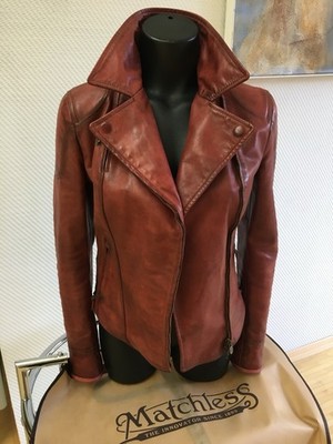 Original Matchless Leder Blouson Soho in rot Größe 32 wie neu