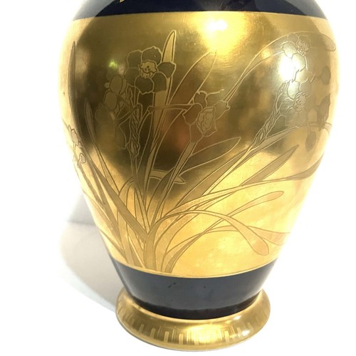 Tarro de jengibre de porcelana Art Deco oro cobalto porcelana japonesa Franklin Mint 1991 - Imagen 3 de 11