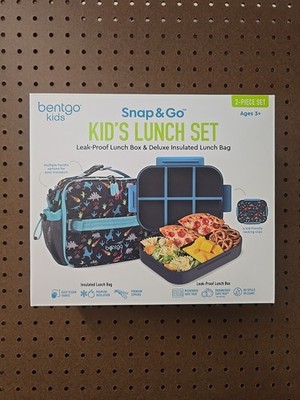 Bentgo Kids Snap & Go Kid's Leak-Proof Lunch Box and Insulated Lunch Bag Set