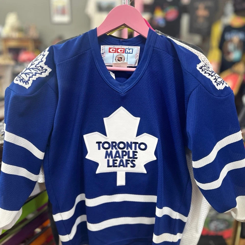 Vintage CCM Toronto Maple Leafs Jersey M NHL Hockey Throwback Blue White - Image 3 of 4