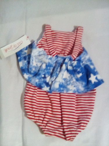 Cat & Jack baby girls size NB newborn sleeveless romper stars stripes - Picture 2 of 2