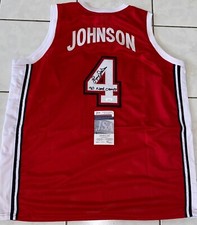 Larry Johnson Signed Auto UNLV Rebels Custom Jersey Insc 90 National Champs JSA
