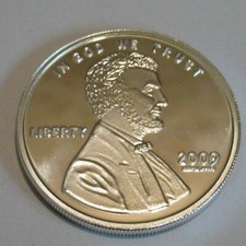 2009 Lincoln Cent Commemorative Silver Round .999 1 Oz. Uncirculated :