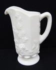 VINTAGE WESTMORELAND 9" Milk Glass Pitcher Grapes & Ivy — photo 3