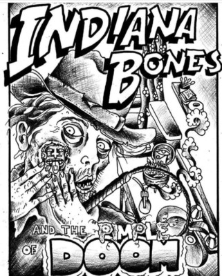 Indiana Bones and the Pimple of Doom indiana jones spoof T-SHIRT