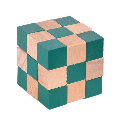 Wooden Dragon Tail Magic Cube IQ Puzzle Style Toy Intelligence Brain Teaser 3+