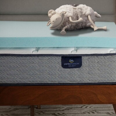 Serta ThermaGel Cooling Pressure Relieving Memory Foam Mattress Topper ...