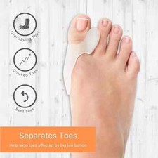 Gel Big Toe Bunion Guards Toe Spreaders 2 Pieces - Pain Relief