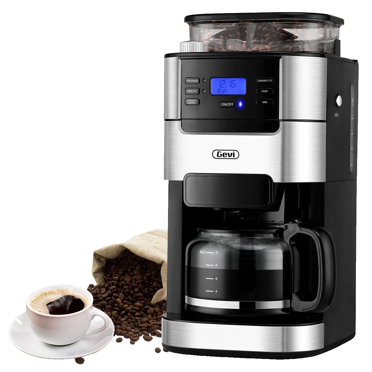Plastic Coffee Machines with Built - in Grinder