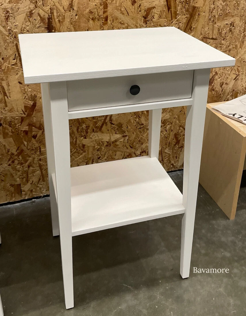 HEMNES Nightstand, white stain, 18 1/8x13 3/4 - IKEA