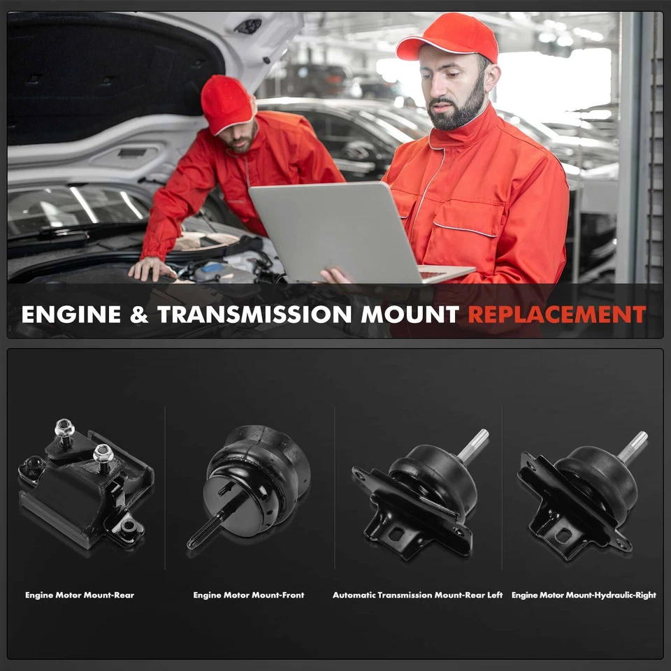 4x Engine Motor & Automatic Transmission Mount for Cadillac Seville 98-04 4.6L - Image 2 of 4