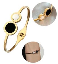 Bracciale - acciaio chirurgico dorato - collezione di gioielli moderni