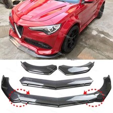 For Alfa Romeo Giulia Universal Front Bumper Lip Spoiler Splitter Carbon Fiber For Alfa Romeo Giulia Universal Front Bumper Lip Spoiler Splitter Carbon Fiber