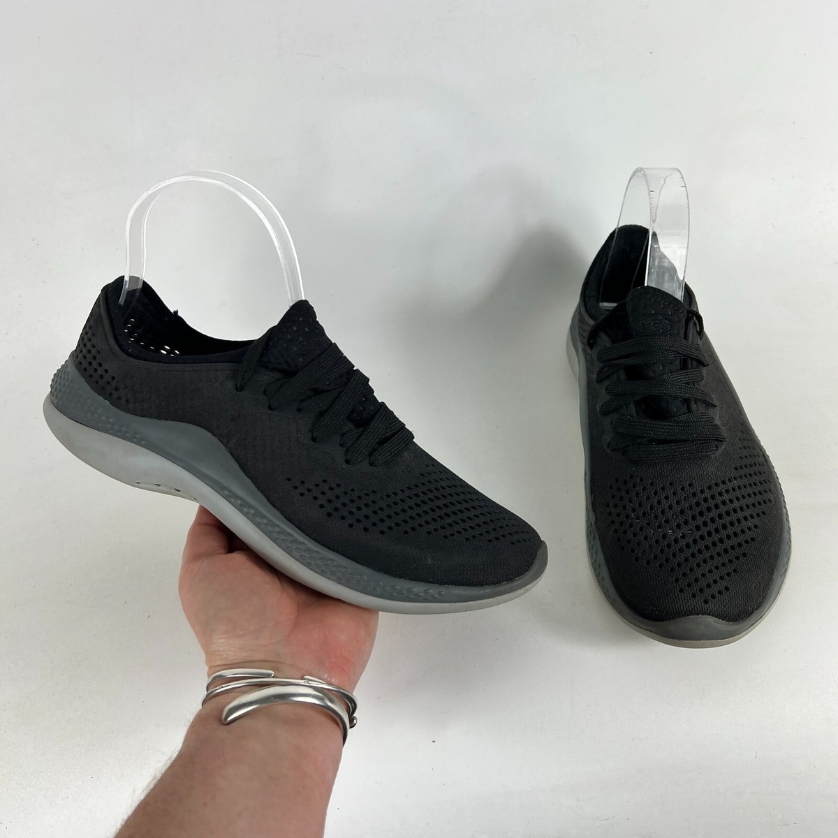 Crocs Literide 360 Pacer Sneakers Women's Black Lace Up Running