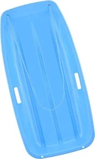 Superio Long Kids Snow Sled 35" Long - Blue Toboggan Sled With Poly Rope