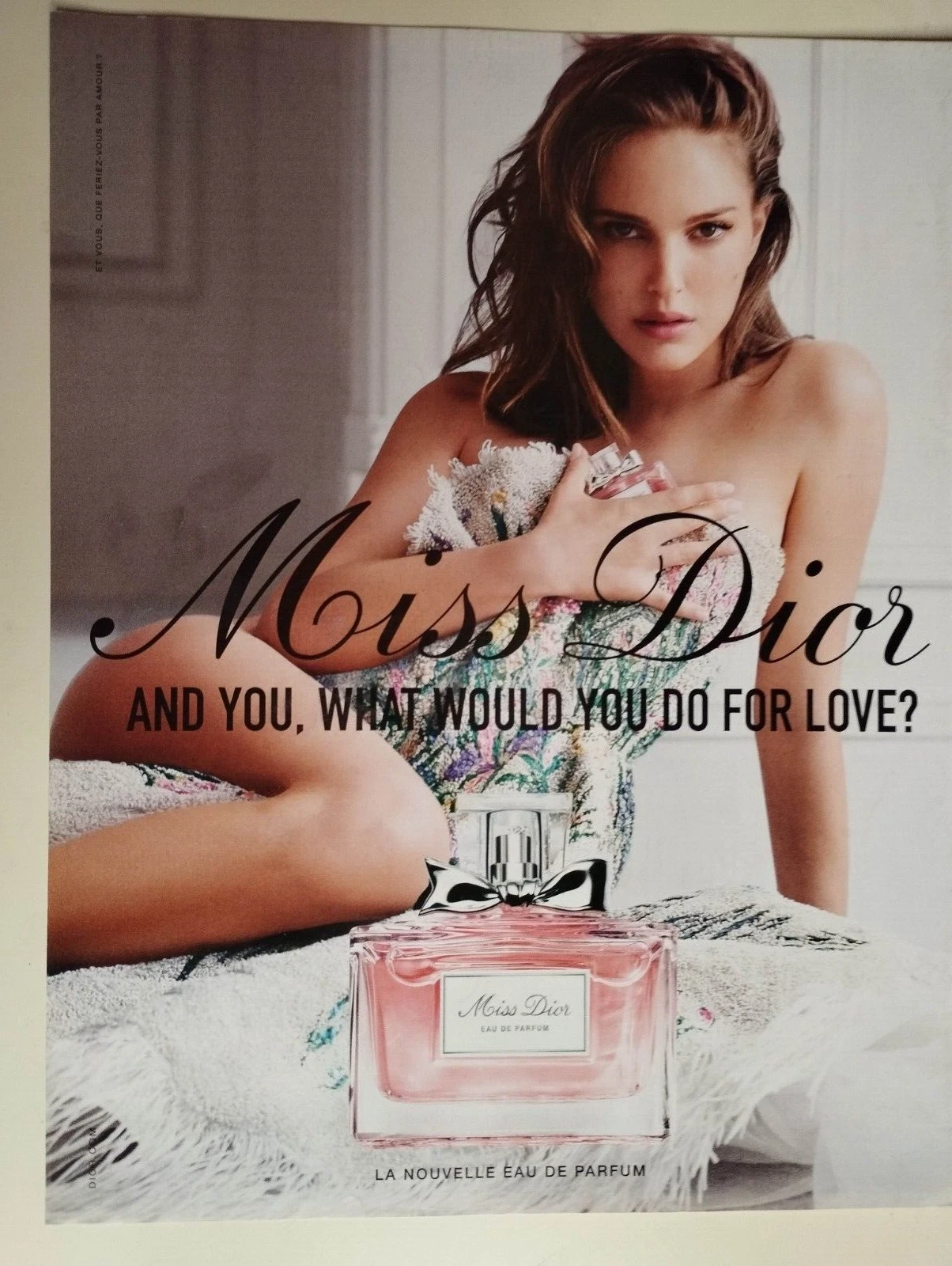 Publicité imprimée Miss Dior !! Parfum Natalie Portman pour femme 
