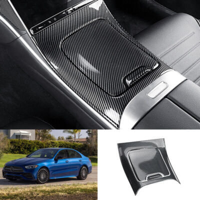For Benz C-Class W206 2022-2024 Carbon Fiber Center Console Gear Shift Panel 3pc