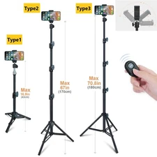 LINCO 70in Selfie Stick Tripod Stand &Bluetooth Remote Video Photo Zoom