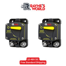 2 PACK 300 Amp 12-48V DC Circuit Breaker Heavy Duty Cars/Boats/Solar/Inverter/RV