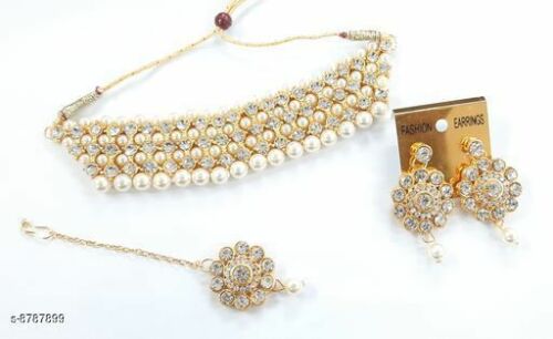 Indian Designer Bridal Bollywood Gold Plated Fashion Ethnic Jewelry Necklace Set